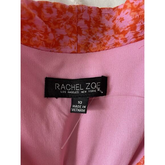 Rachel Zoe Pink Orange Babydoll Dress Coquette Preppy Sz 10 - Picture 4 of 7